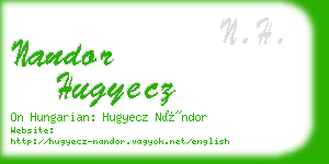 nandor hugyecz business card